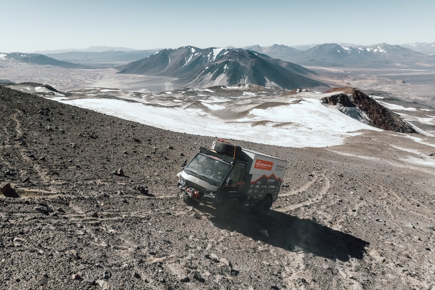Gebrüder Weiss Peak Evolution Team achieves new world altitude record for e-vehicles at Ojos del Salado, Chile